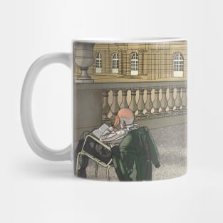 Old man reading a book Mug